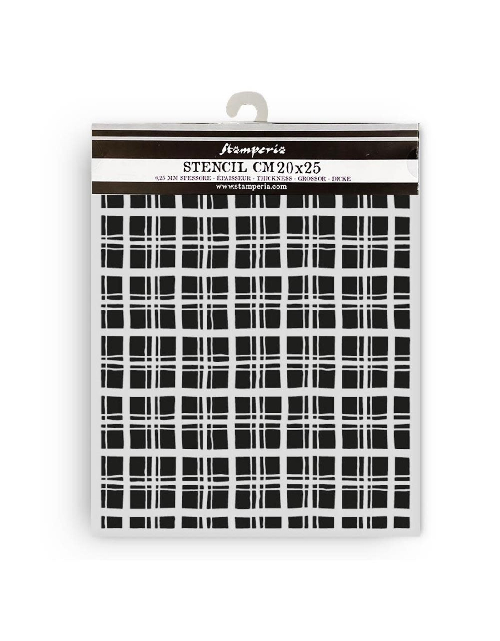 STAMPERIA STAMPERIA WHISPERING WOODS TARTAN PATTERN 20x25cm STENCIL