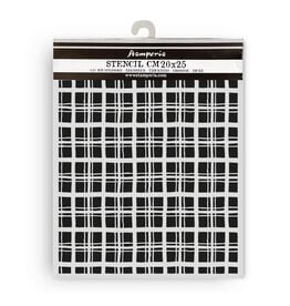 STAMPERIA STAMPERIA WHISPERING WOODS TARTAN PATTERN 20x25cm STENCIL
