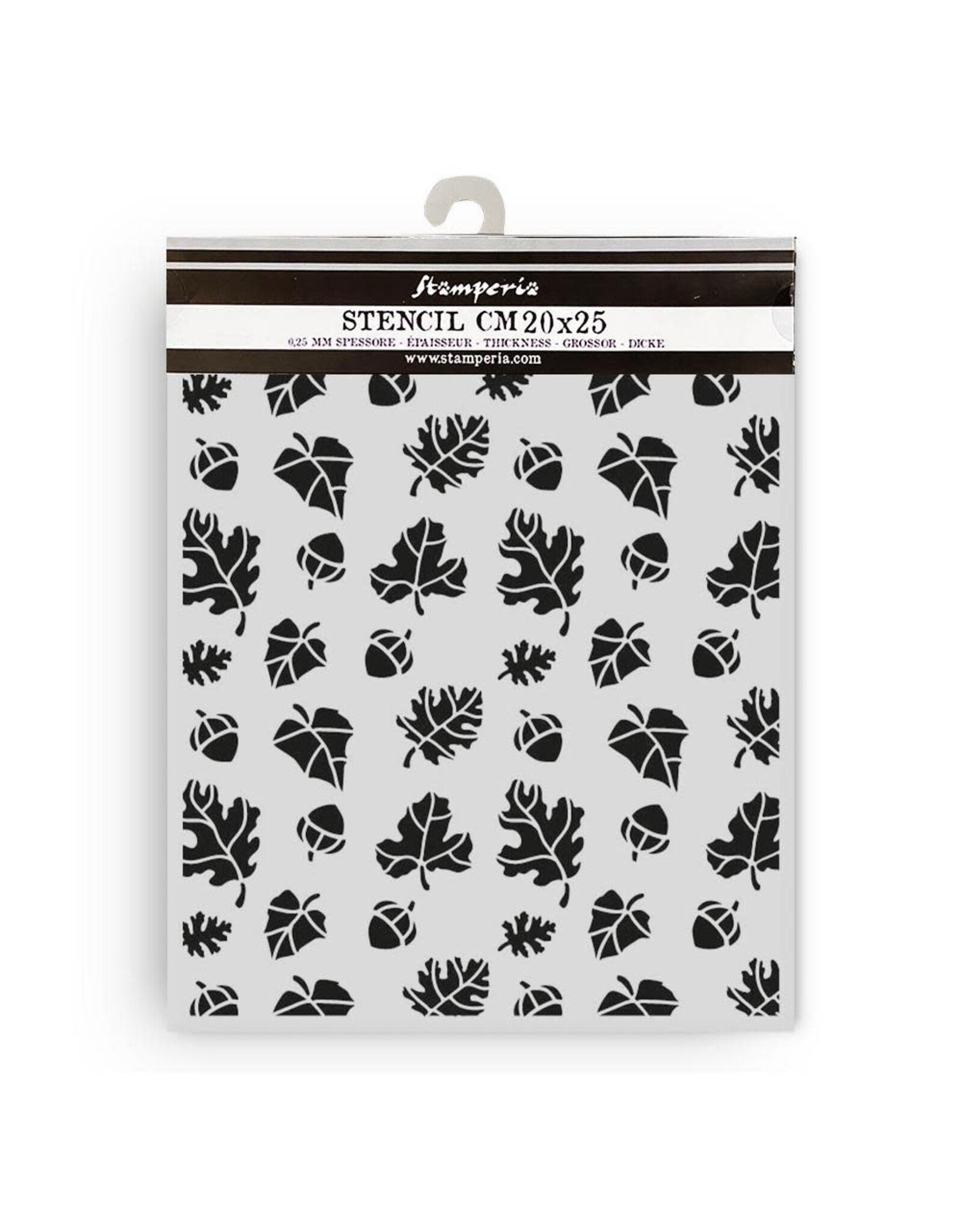 STAMPERIA STAMPERIA WHISPERING WOODS LEAVES AND ACORNS PATTERN 20x25cm STENCIL