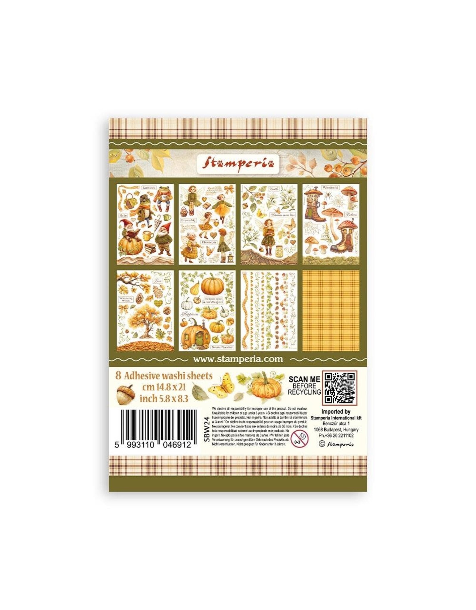 STAMPERIA STAMPERIA WHISPERING WOODS A5 WASHI PAD