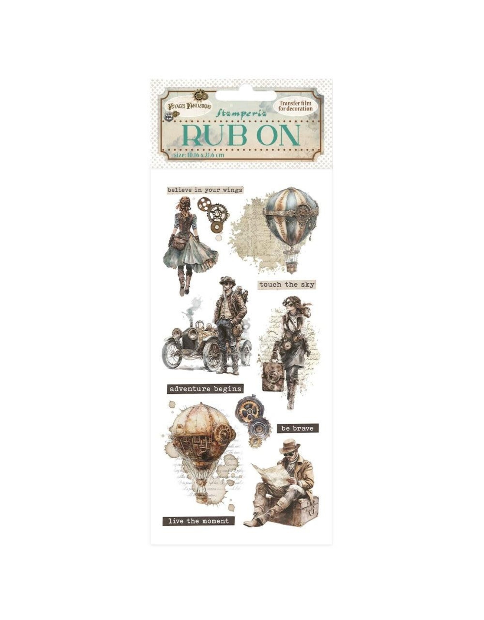 STAMPERIA STAMPERIA VOYAGES FANTASTIQUES EXPLORERS RUB-ON
