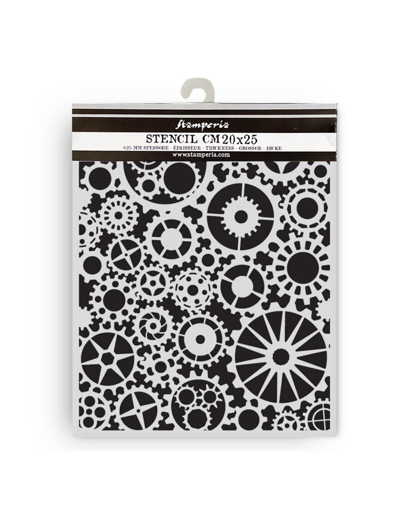 STAMPERIA STAMPERIA VOYAGES FANTASTIQUES GEARS PATTERN 20x25cm STENCIL