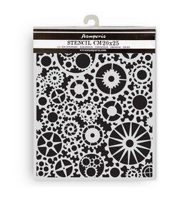 STAMPERIA STAMPERIA VOYAGES FANTASTIQUES GEARS PATTERN 20x25cm STENCIL