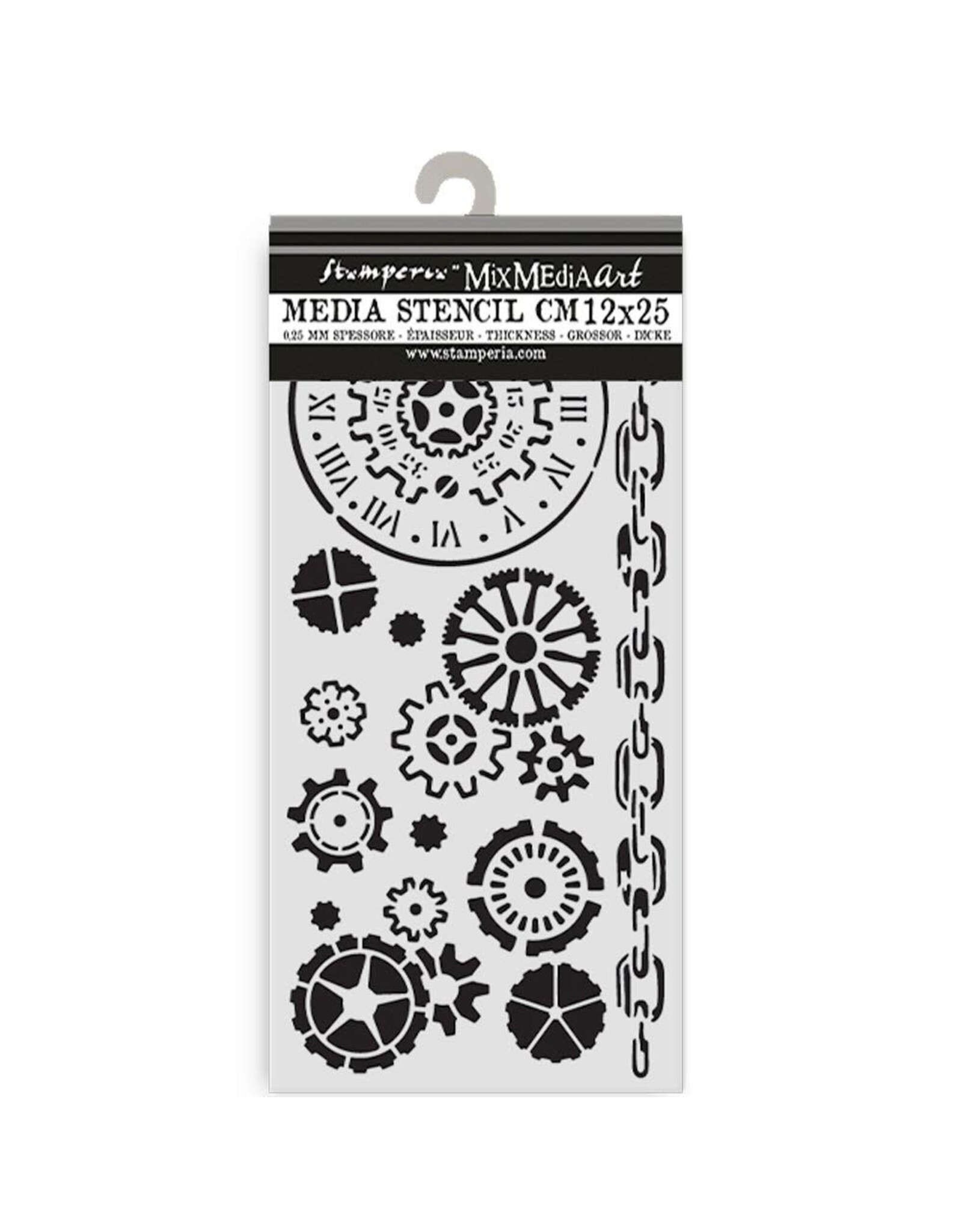 STAMPERIA STAMPERIA VOYAGES FANTASTIQUES MECHANISMS 12x25cm STENCIL