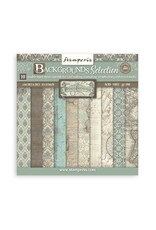 STAMPERIA STAMPERIA VOYAGES FANTASTIQUES BACKGROUNDS SELECTION 8x8 PAPER PACK 10 SHEETS