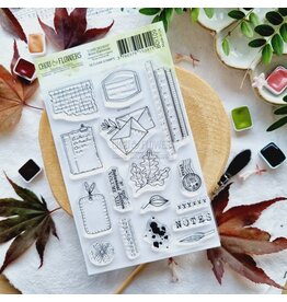 CHOU & FLOWERS CHOU & FLOWERS COLLECTION L'ORÉE DES BOIS NOTES D'AUTOMNE A6 CLEAR STAMP SET