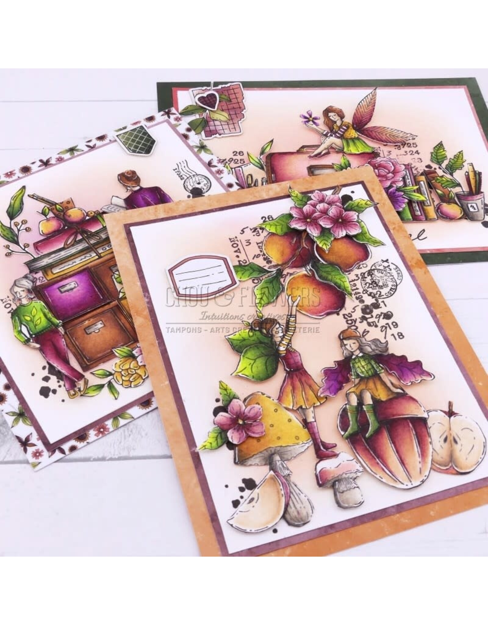 CHOU & FLOWERS CHOU & FLOWERS COLLECTION L'ORÉE DES BOIS NOTES D'AUTOMNE A6 CLEAR STAMP SET