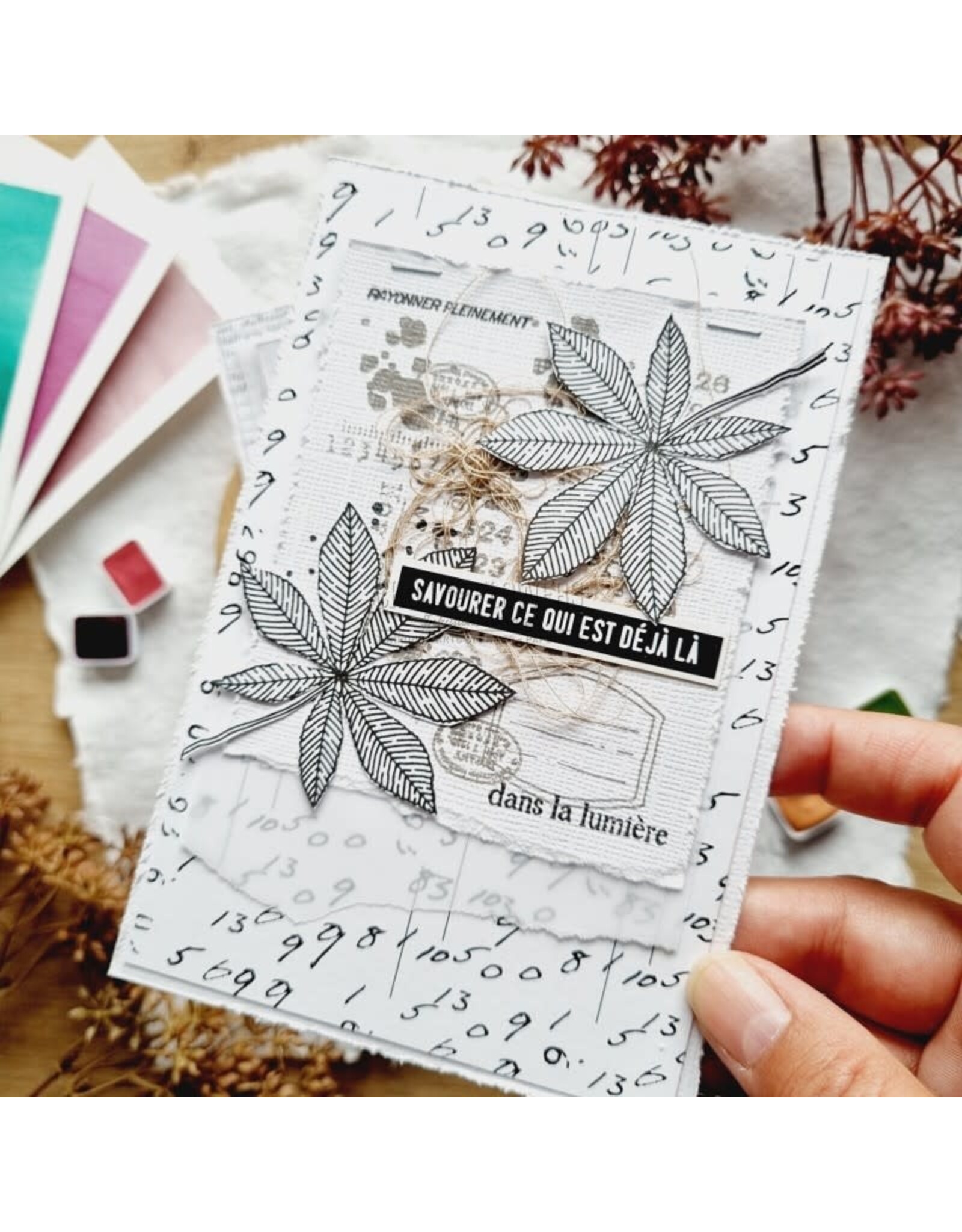 CHOU & FLOWERS CHOU & FLOWERS COLLECTION L'ORÉE DES BOIS NOTES D'AUTOMNE A6 CLEAR STAMP SET