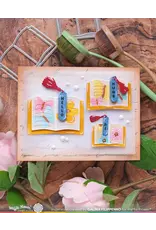 WAFFLE FLOWER WAFFLE FLOWER OPEN BOOK BOOKMARK DIE SET