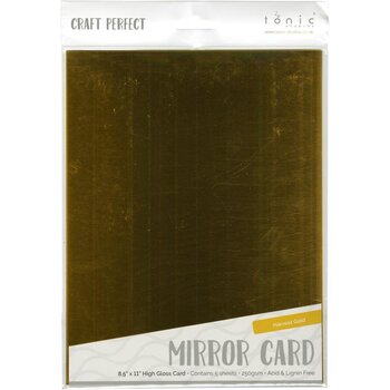 TONIC TONIC STUDIOS MIRROR CARD HIGH GLOSS POLISHED GOLD  8.5X11 5 PK