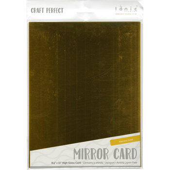 TONIC TONIC STUDIOS MIRROR CARD HARVEST GOLD 8.5X11 5PK