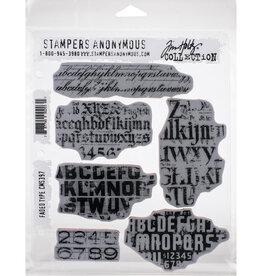 STAMPERS ANONYMOUS STAMPERS ANONYMOUS TIM HOLTZ CLING STAMP FADED TYPE 7''X8.5''