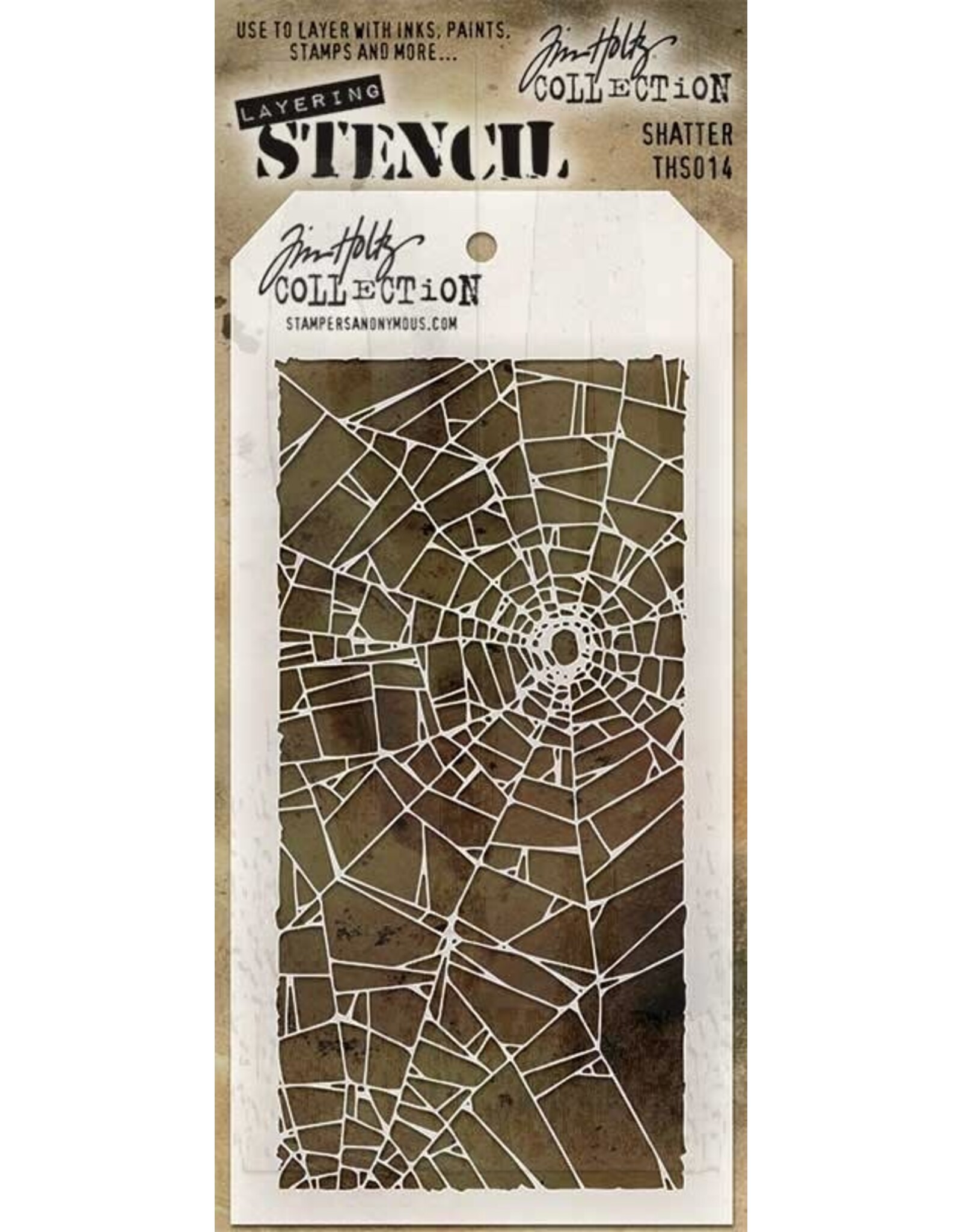 STAMPERS ANONYMOUS STAMPERS ANONYMOUS TIM HOLTZ SHATTER LAYERING STENCIL