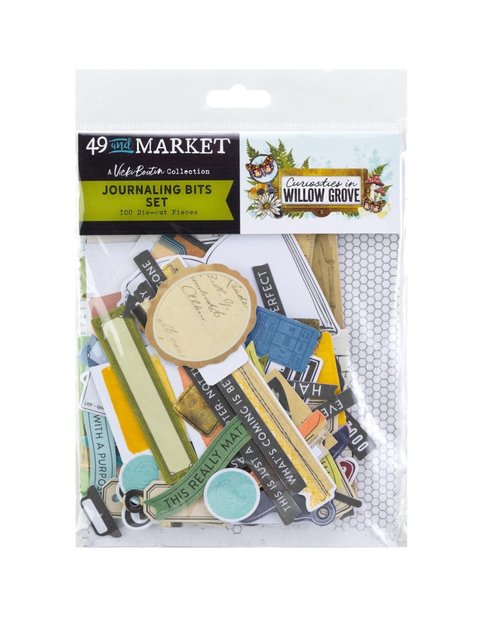 49 AND MARKET 49 AND MARKET CURIOSITIES IN WILLOW GROVE JOURNALING EPHEMERA BITS 100 PIECES