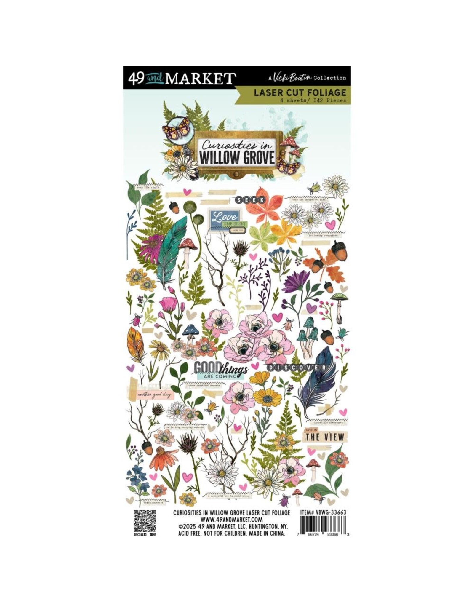 49 AND MARKET 49 AND MARKET CURIOSITIES IN WILLOW GROVE 6x12 LASER CUT FOLIAGE