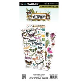 49 AND MARKET 49 AND MARKET CURIOSITIES IN WILLOW GROVE ESSENTIAL 6x12 RUB-ON TRANSFER SET 3/PK
