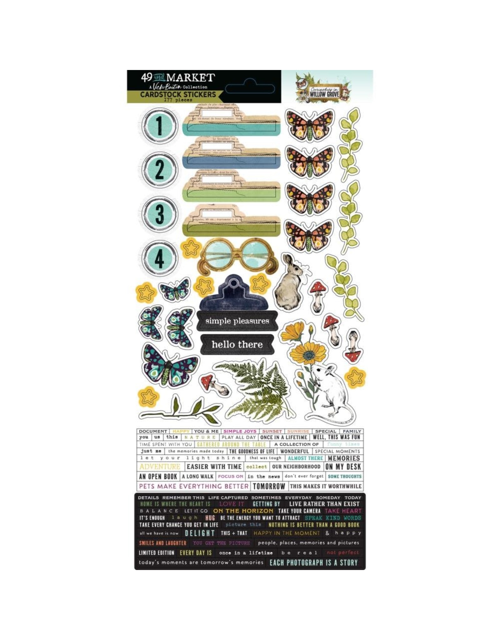 49 AND MARKET 49 AND MARKET CURIOSITIES IN WILLOW GROVE 6x12 CHIPBOARD STICKERS