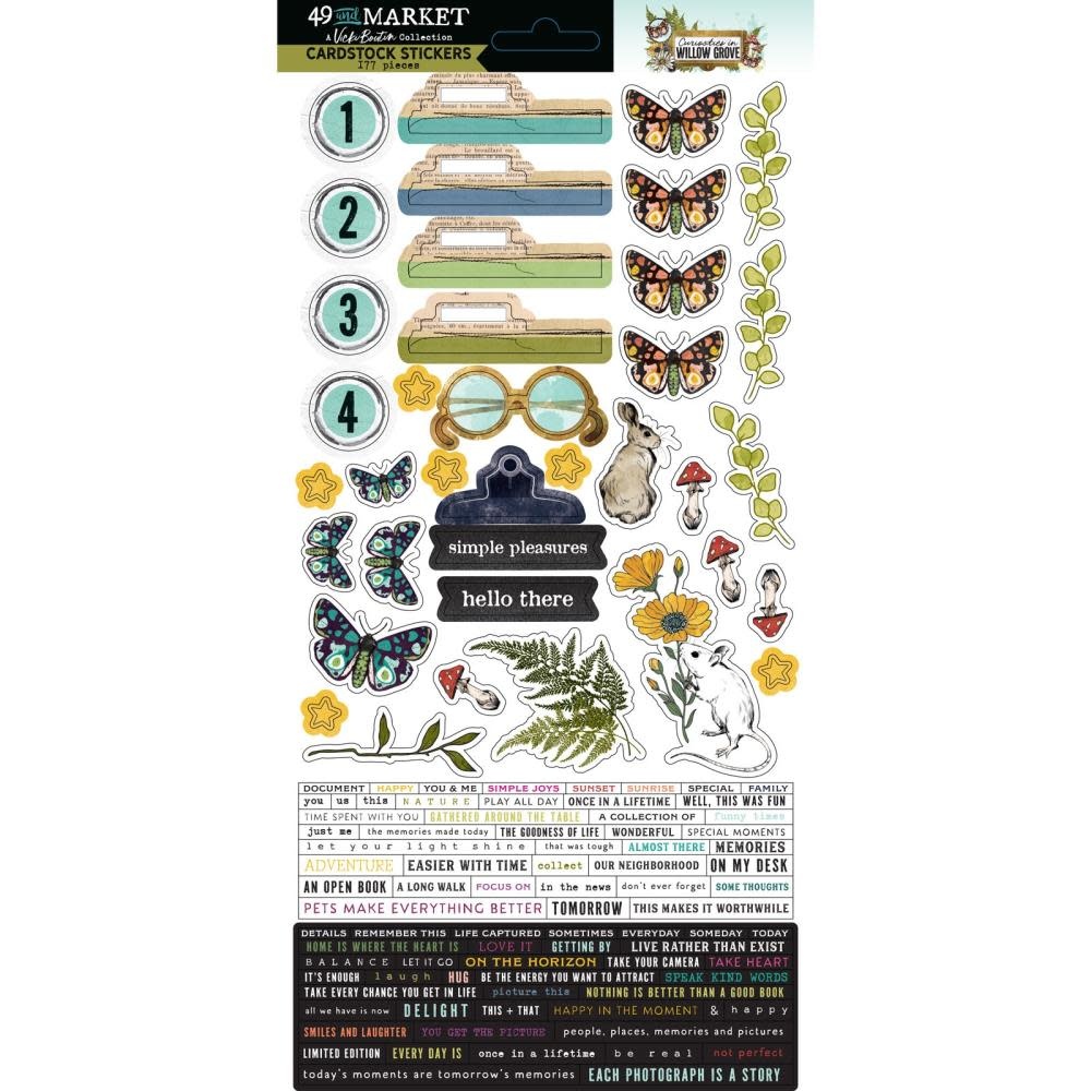 49 AND MARKET 49 AND MARKET CURIOSITIES IN WILLOW GROVE 6x12 CHIPBOARD STICKERS