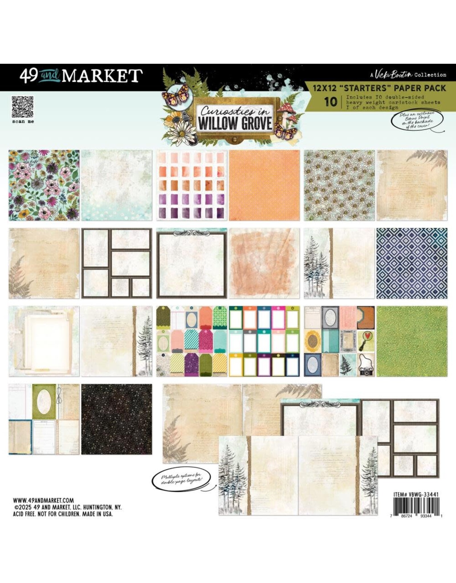 49 AND MARKET 49 AND MARKET CURIOSITIES IN WILLOW GROVE 12x12 COLLECTION PACK
