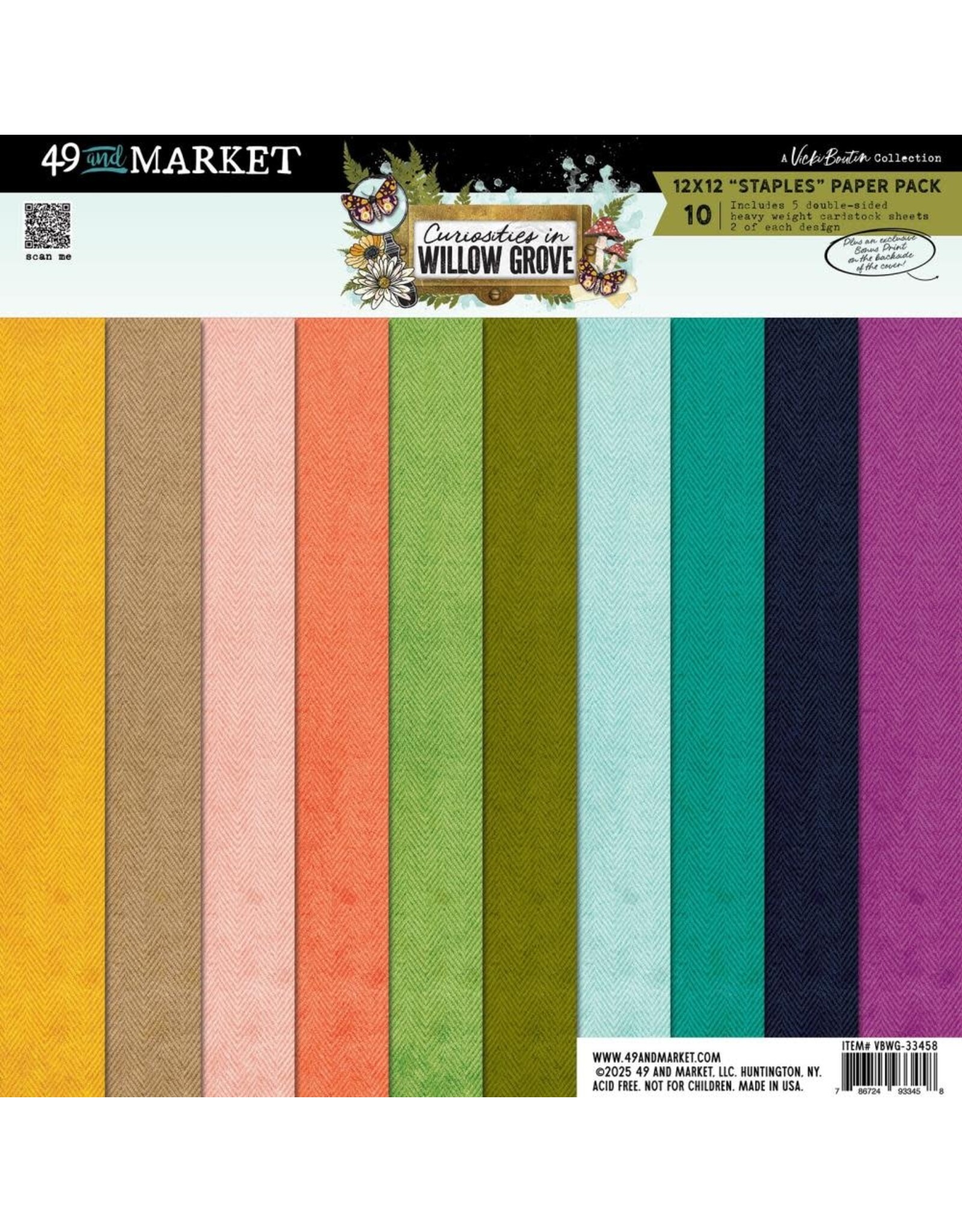 49 AND MARKET 49 AND MARKET CURIOSITIES IN WILLOW GROVE STAPLES 12x12 COLLECTION PACK