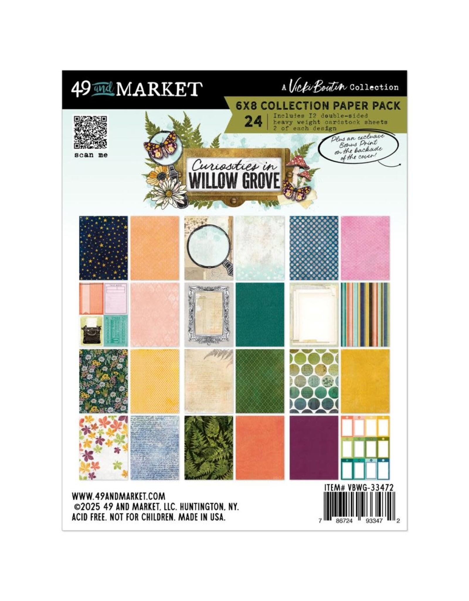 49 AND MARKET 49 AND MARKET CURIOSITIES IN WILLOW GROVE 6x8 COLLECTION PACK 24 SHEETS