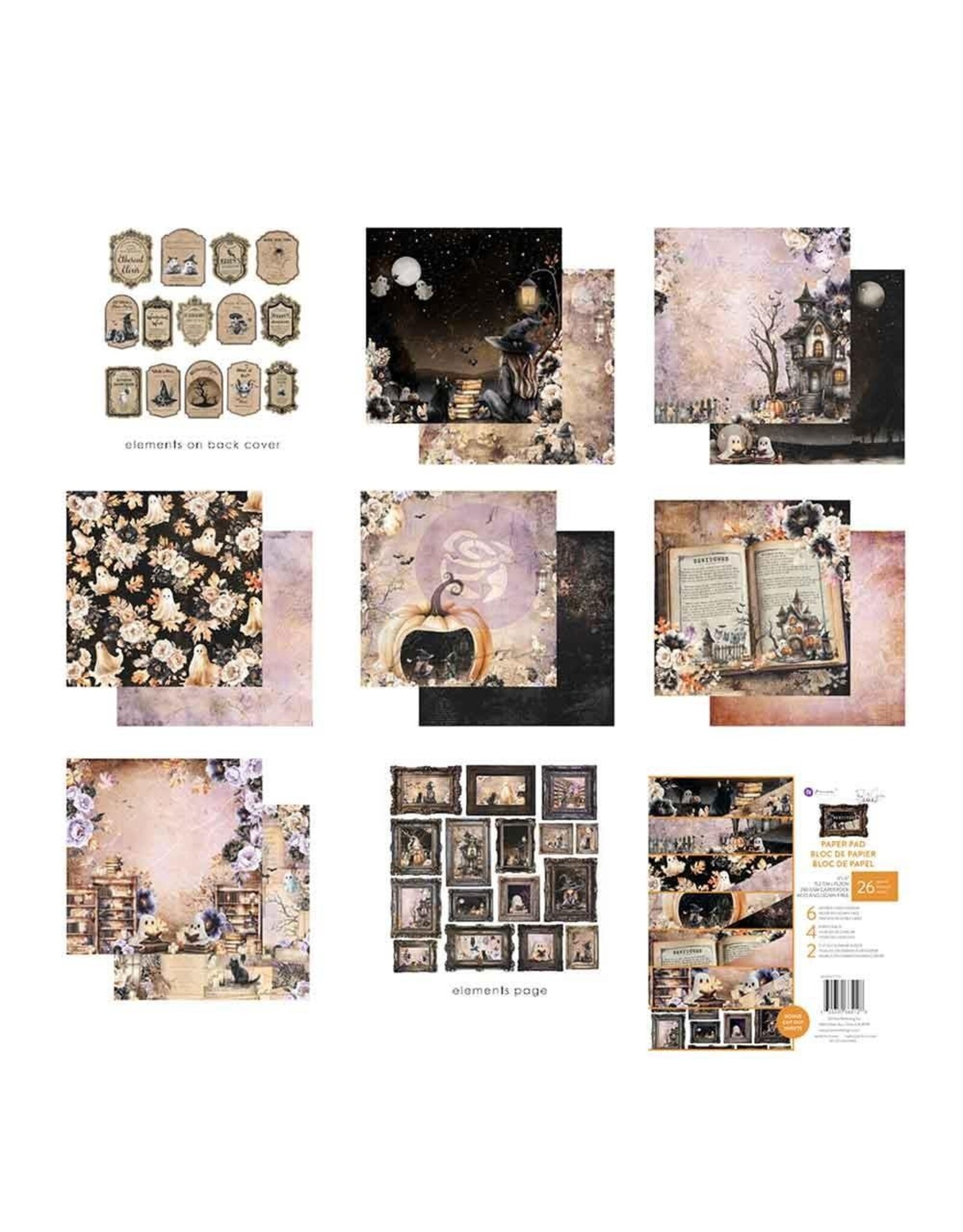PRIMA PRIMA BEWITCHED 6x6 PAPER PAD 26 SHEETS