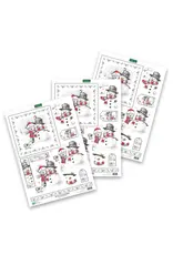 KATY SUE KATY SUE BEAR WITH SNOWMAN DIE CUT 3D DECOUPAGE 3/PK