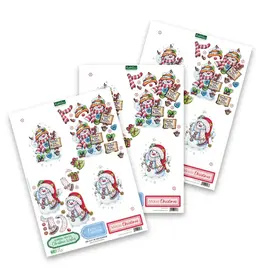 KATY SUE KATY SUE JOLLY SNOWMEN & BIRDS DIE CUT 3D DECOUPAGE 3/PK