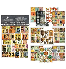 CIAO BELLA CIAO BELLA MIXED MEDIA STICKER SCRATCHED LABELS 10/PK