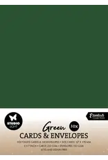 STUDIOLIGHT STUDIOLIGHT ESSENTIALS COLLECTION CHRISTMAS GREEN CARDS & ENVELOPES 5x7