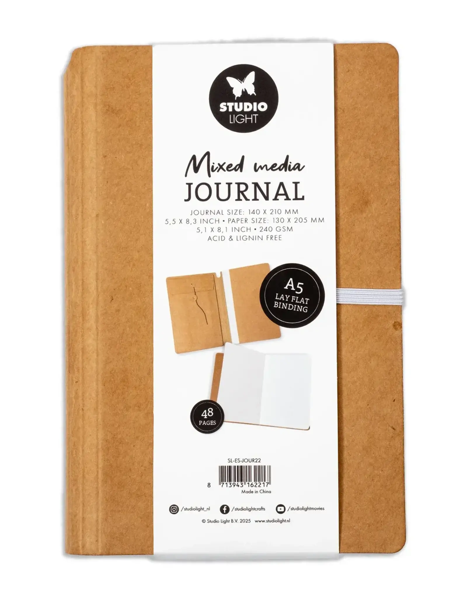 STUDIOLIGHT STUDIOLIGHT ESSENTIALS MIXED MEDIA A5 JOURNAL 48 PAGES