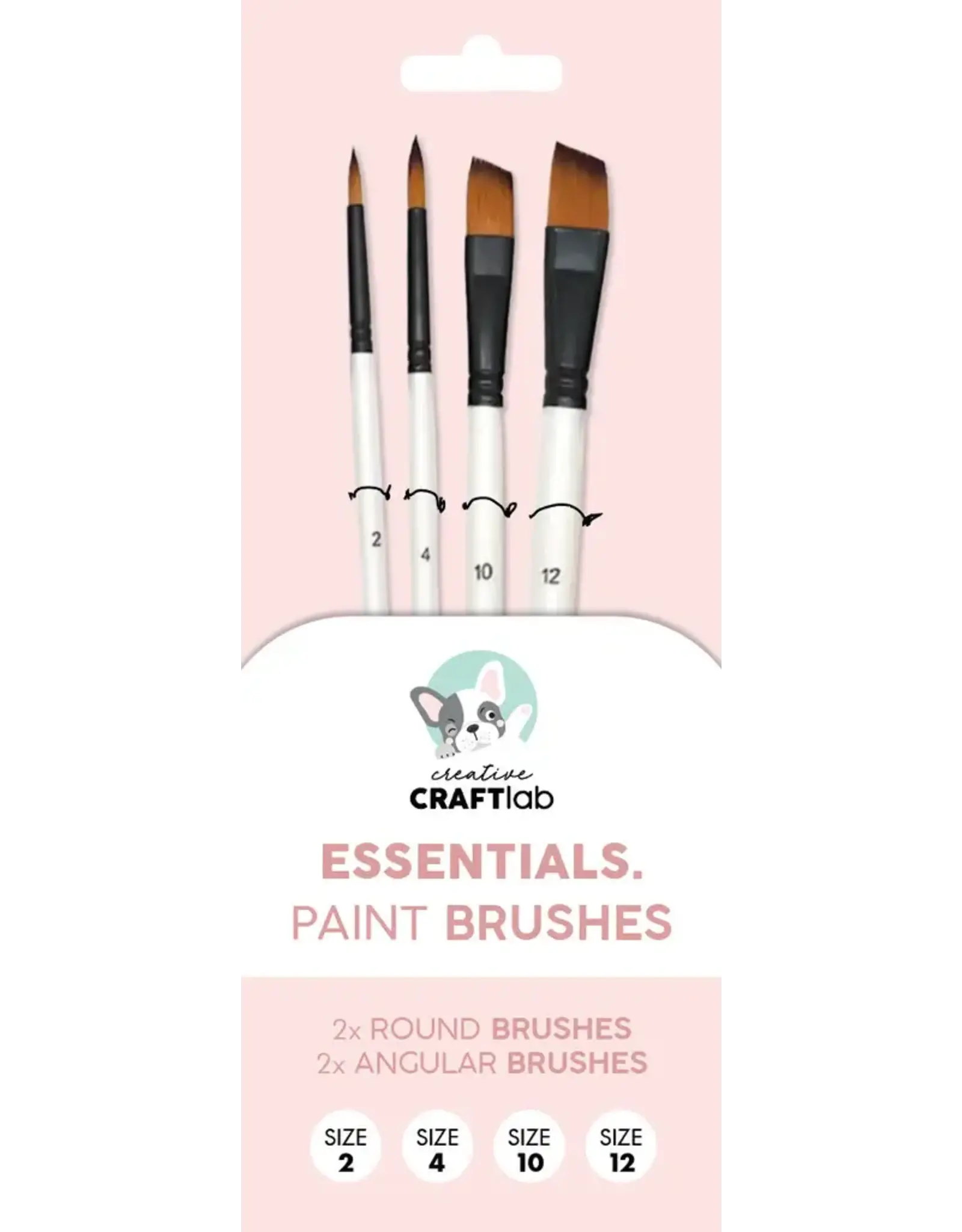 STUDIOLIGHT STUDIOLIGHT CREATIVE CRAFTLAB ESSENTIALS BRUSHES 4/PK
