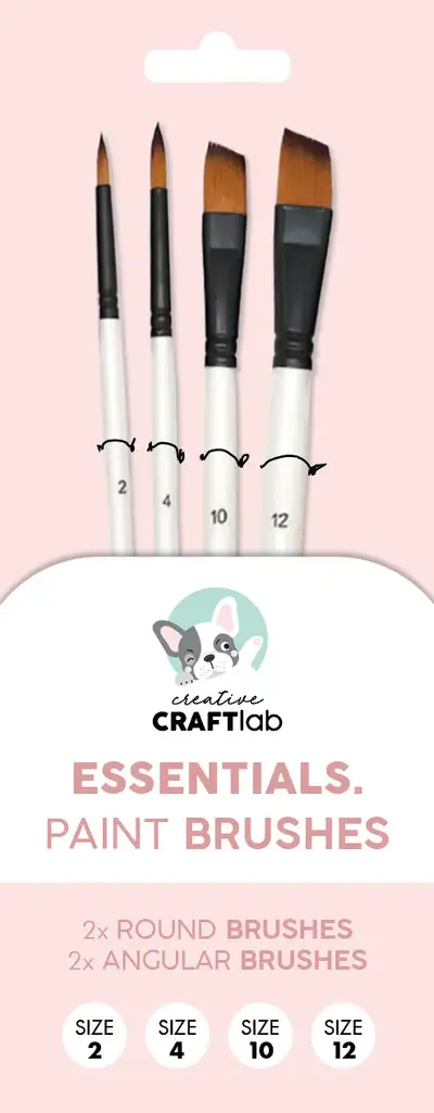STUDIOLIGHT STUDIOLIGHT CREATIVE CRAFTLAB ESSENTIALS BRUSHES 4/PK
