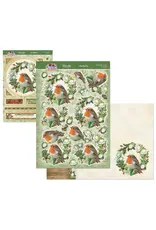 HUNKYDORY CRAFTS LTD. HUNKYDORY A MERRY LITTLE CHRISTMAS WHEN ROBINS APPEAR DECO-LARGE SET