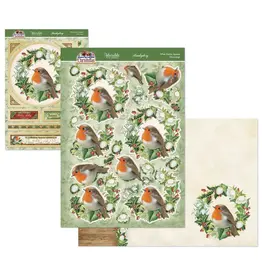 HUNKYDORY CRAFTS LTD. HUNKYDORY A MERRY LITTLE CHRISTMAS WHEN ROBINS APPEAR DECO-LARGE SET