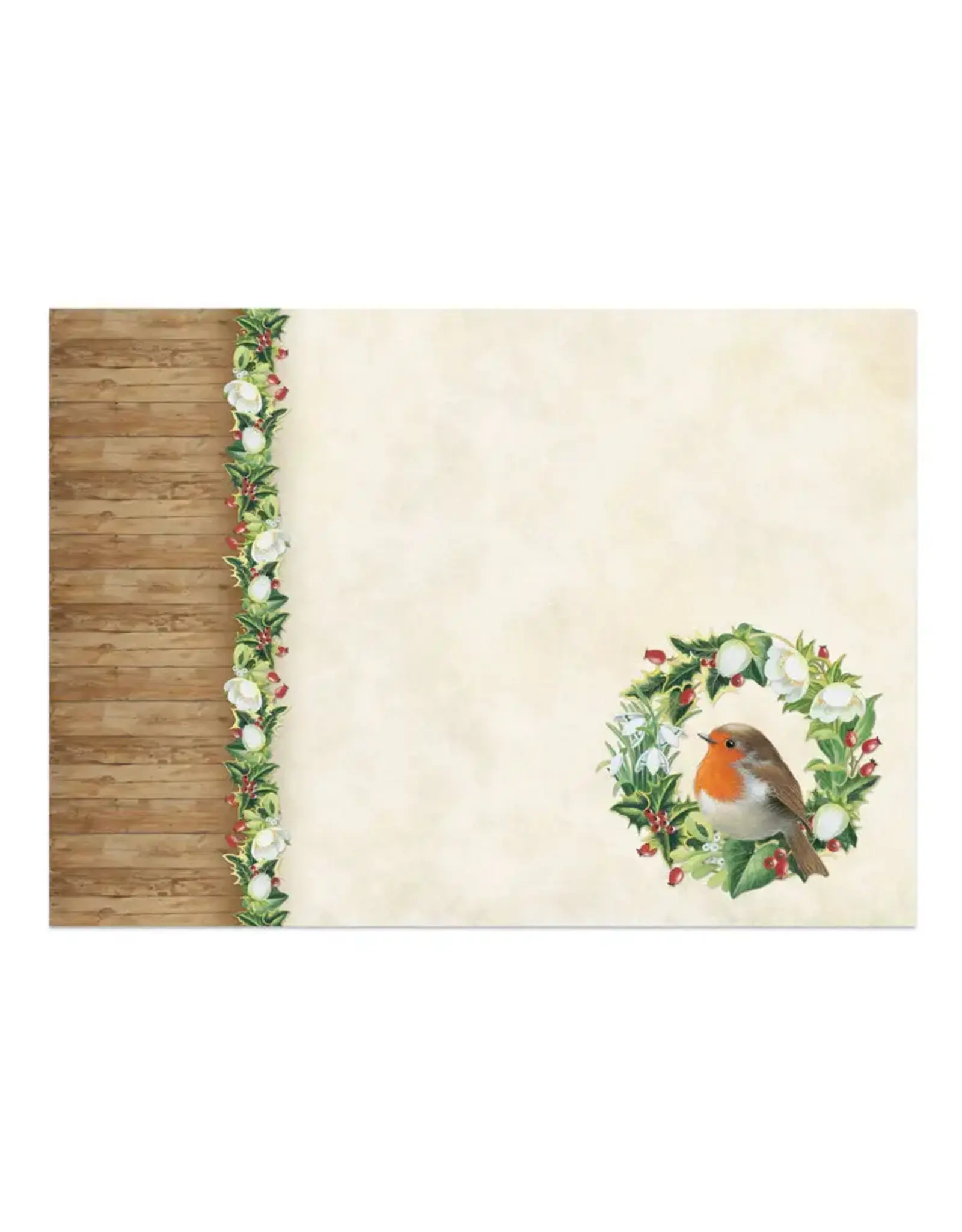 HUNKYDORY CRAFTS LTD. HUNKYDORY A MERRY LITTLE CHRISTMAS WHEN ROBINS APPEAR DECO-LARGE SET