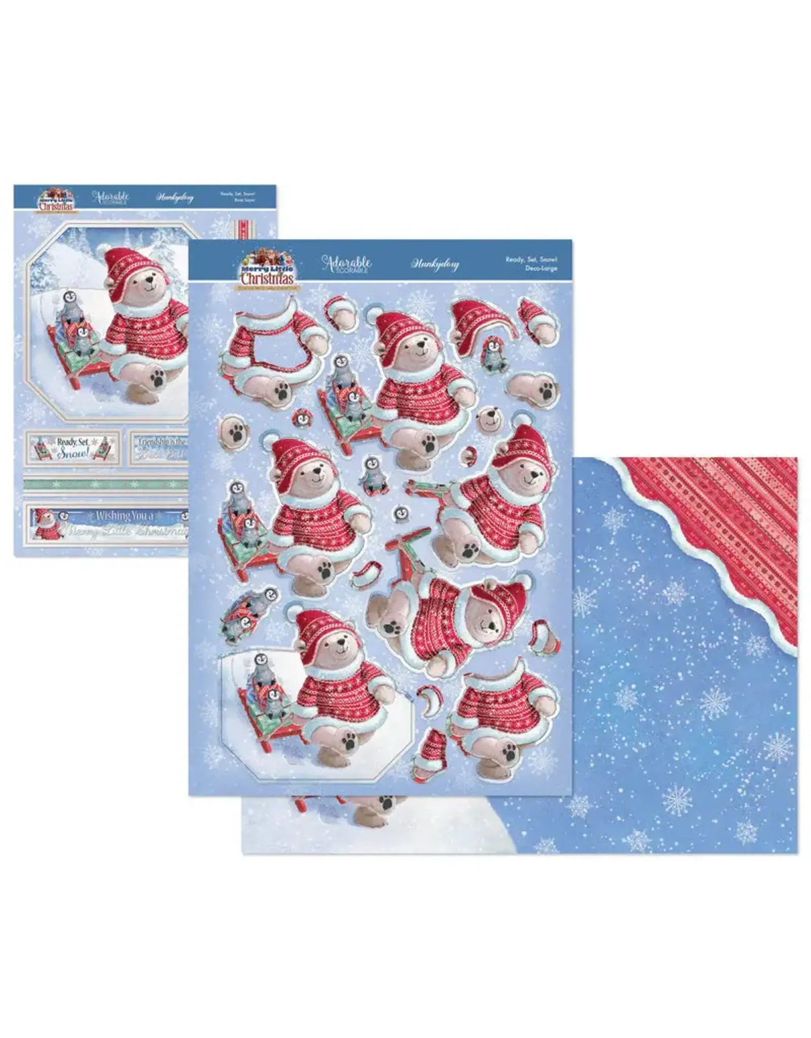 HUNKYDORY CRAFTS LTD. HUNKYDORY A MERRY LITTLE CHRISTMAS READY, SET SNOW! DECO-LARGE SET