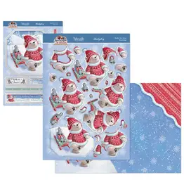 HUNKYDORY CRAFTS LTD. HUNKYDORY A MERRY LITTLE CHRISTMAS READY, SET SNOW! DECO-LARGE SET