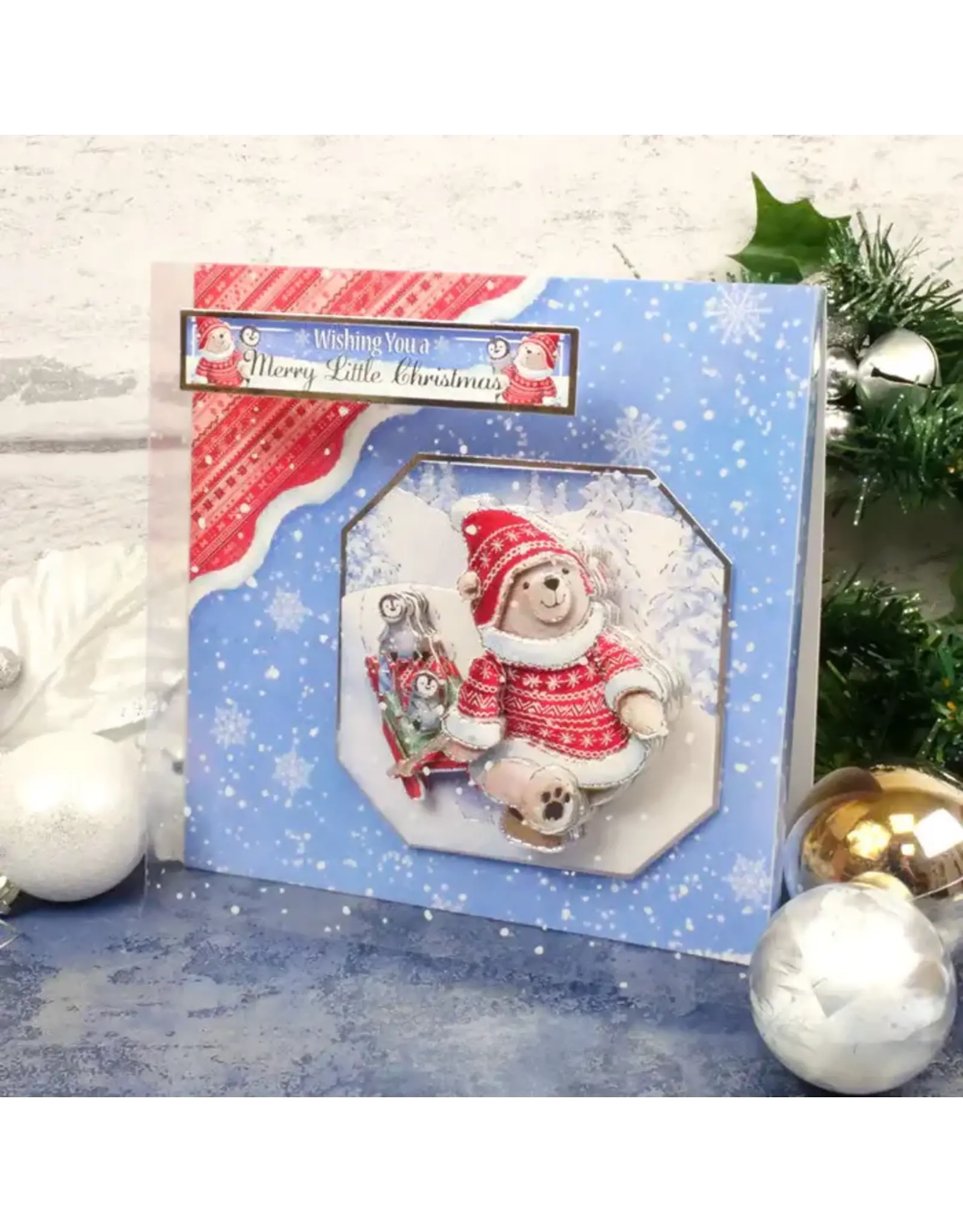 HUNKYDORY CRAFTS LTD. HUNKYDORY A MERRY LITTLE CHRISTMAS READY, SET SNOW! DECO-LARGE SET