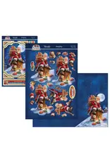HUNKYDORY CRAFTS LTD. HUNKYDORY A MERRY LITTLE CHRISTMAS SANTA'S HERE! DECO-LARGE SET