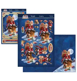 HUNKYDORY CRAFTS LTD. HUNKYDORY A MERRY LITTLE CHRISTMAS SANTA'S HERE! DECO-LARGE SET