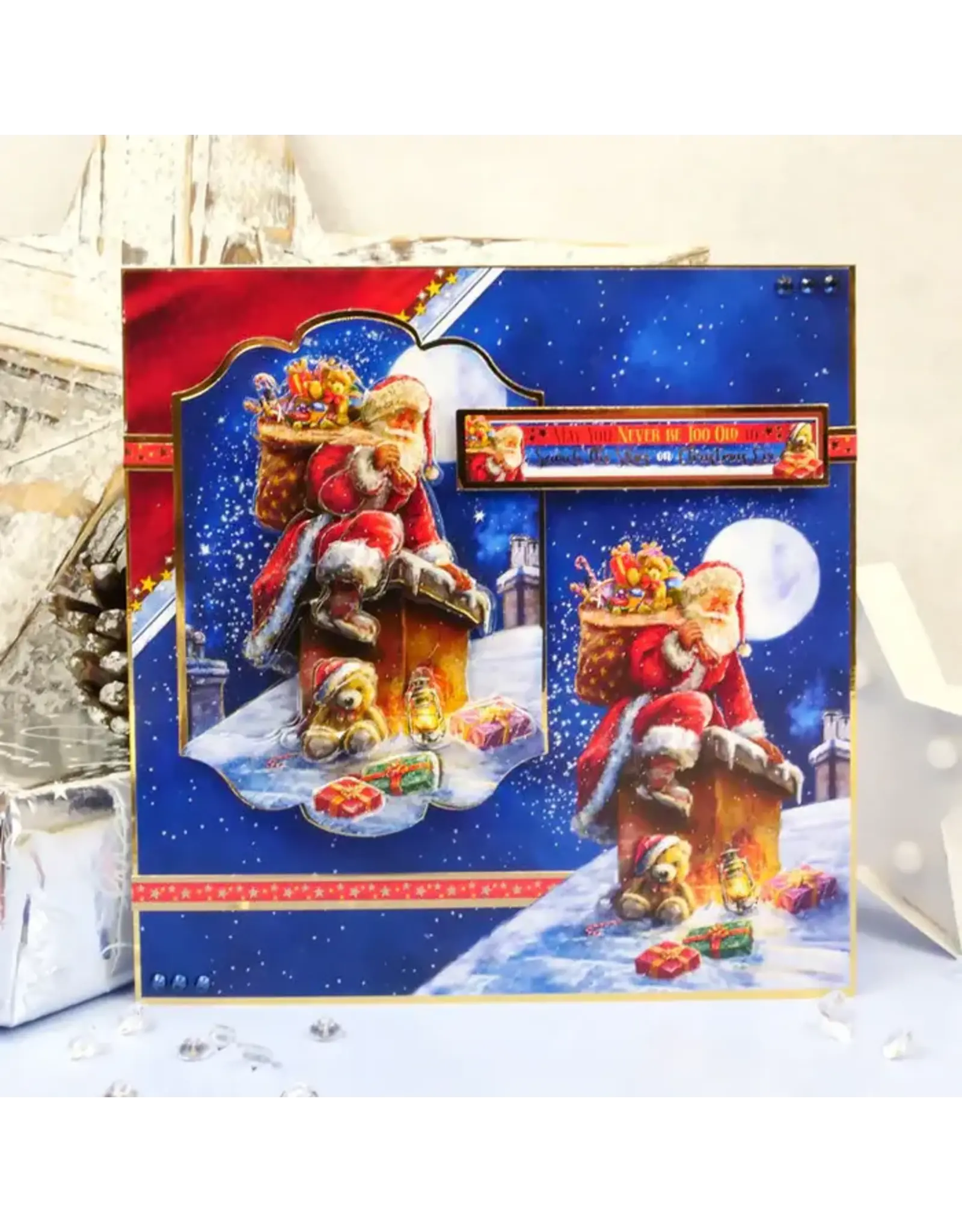 HUNKYDORY CRAFTS LTD. HUNKYDORY A MERRY LITTLE CHRISTMAS SANTA'S HERE! DECO-LARGE SET