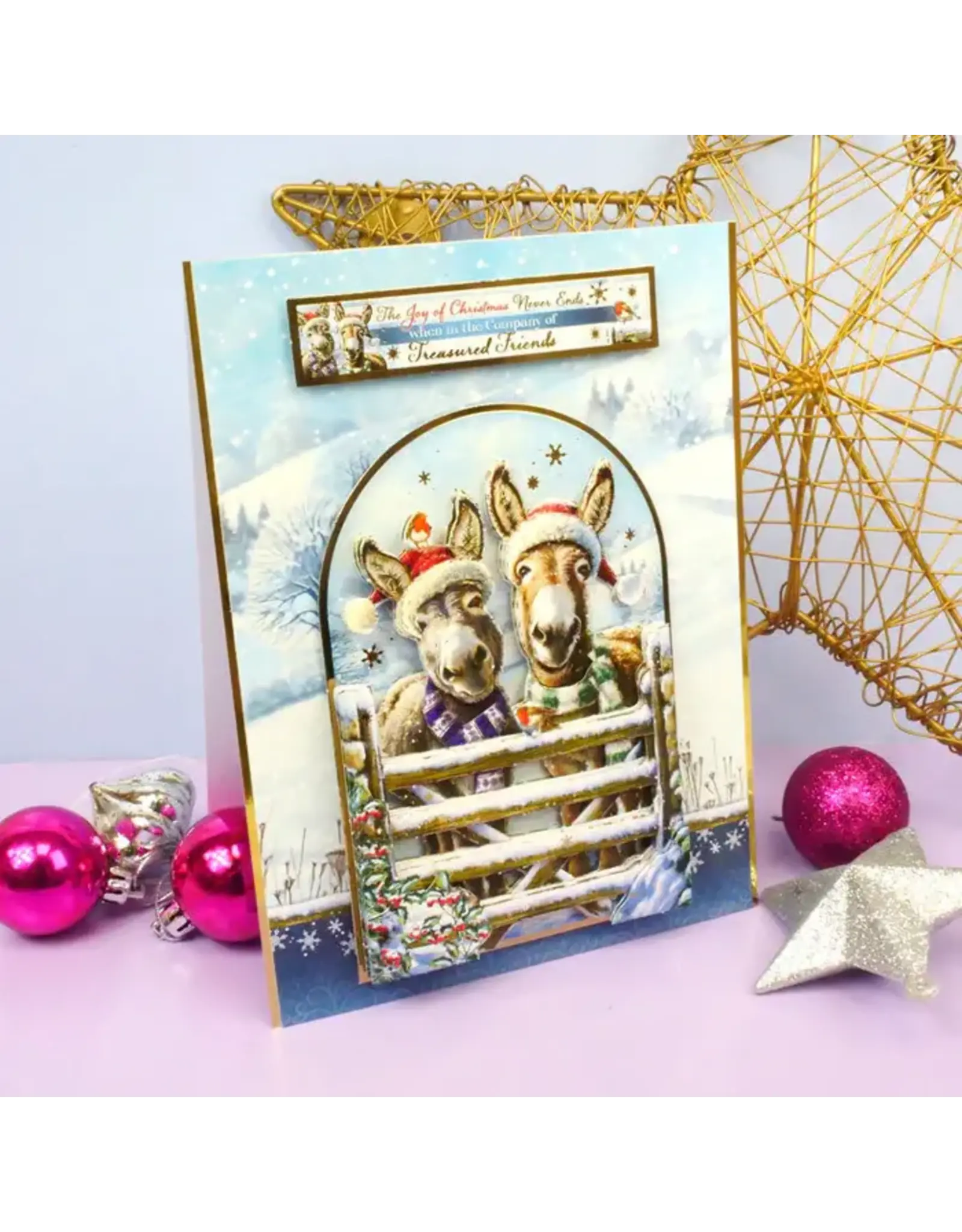 HUNKYDORY CRAFTS LTD. HUNKYDORY A MERRY LITTLE CHRISTMAS FESTIVE FRIENDS DECO-LARGE SET