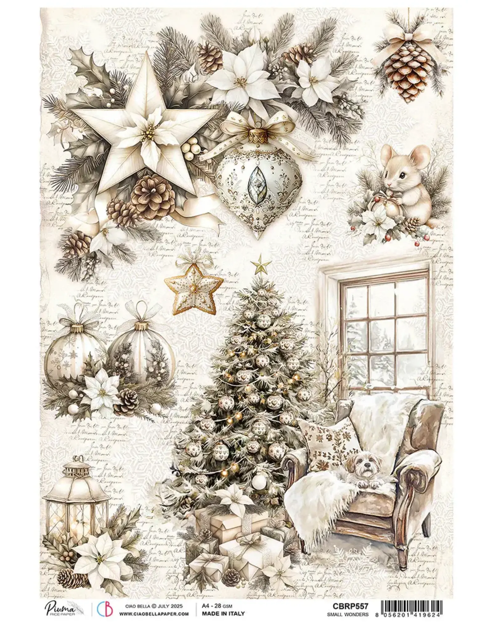 CIAO BELLA CIAO BELLA WINTER SEASON SMALL WONDERS A4 RICE PAPER