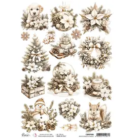 CIAO BELLA CIAO BELLA WINTER SEASON ELEMENTS A4 RICE PAPER