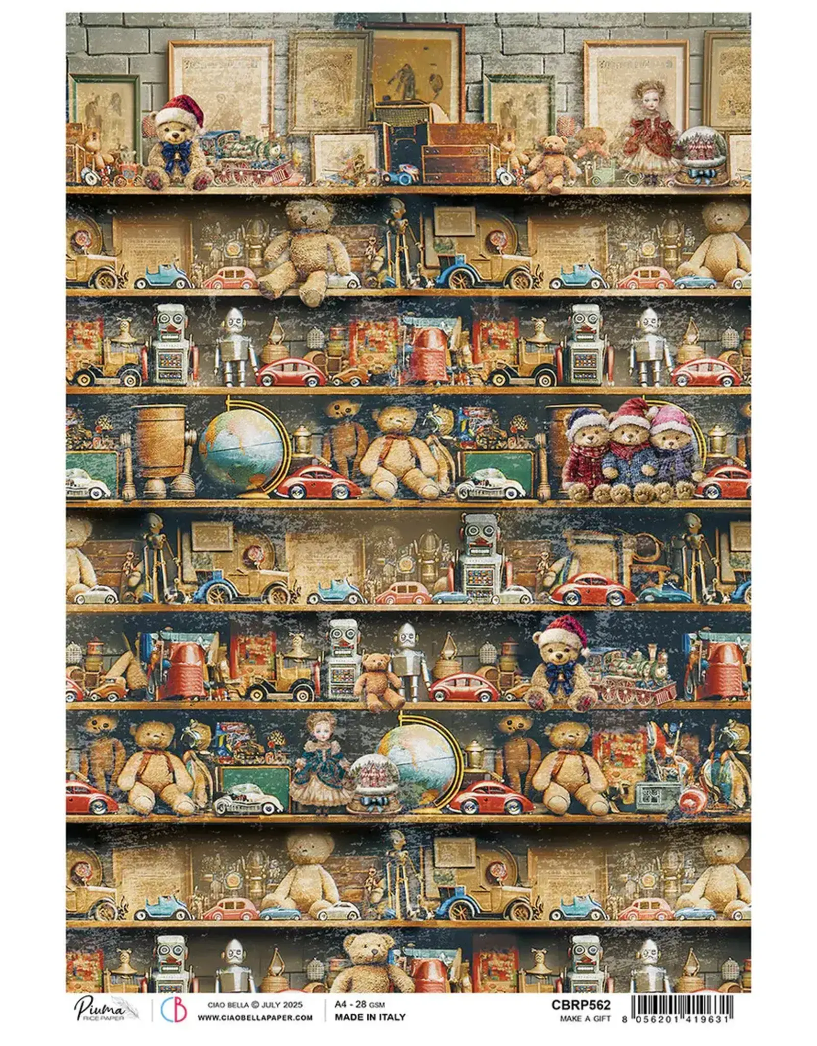 CIAO BELLA CIAO BELLA TOY SHOP MAKE A GIFT A4 RICE PAPER