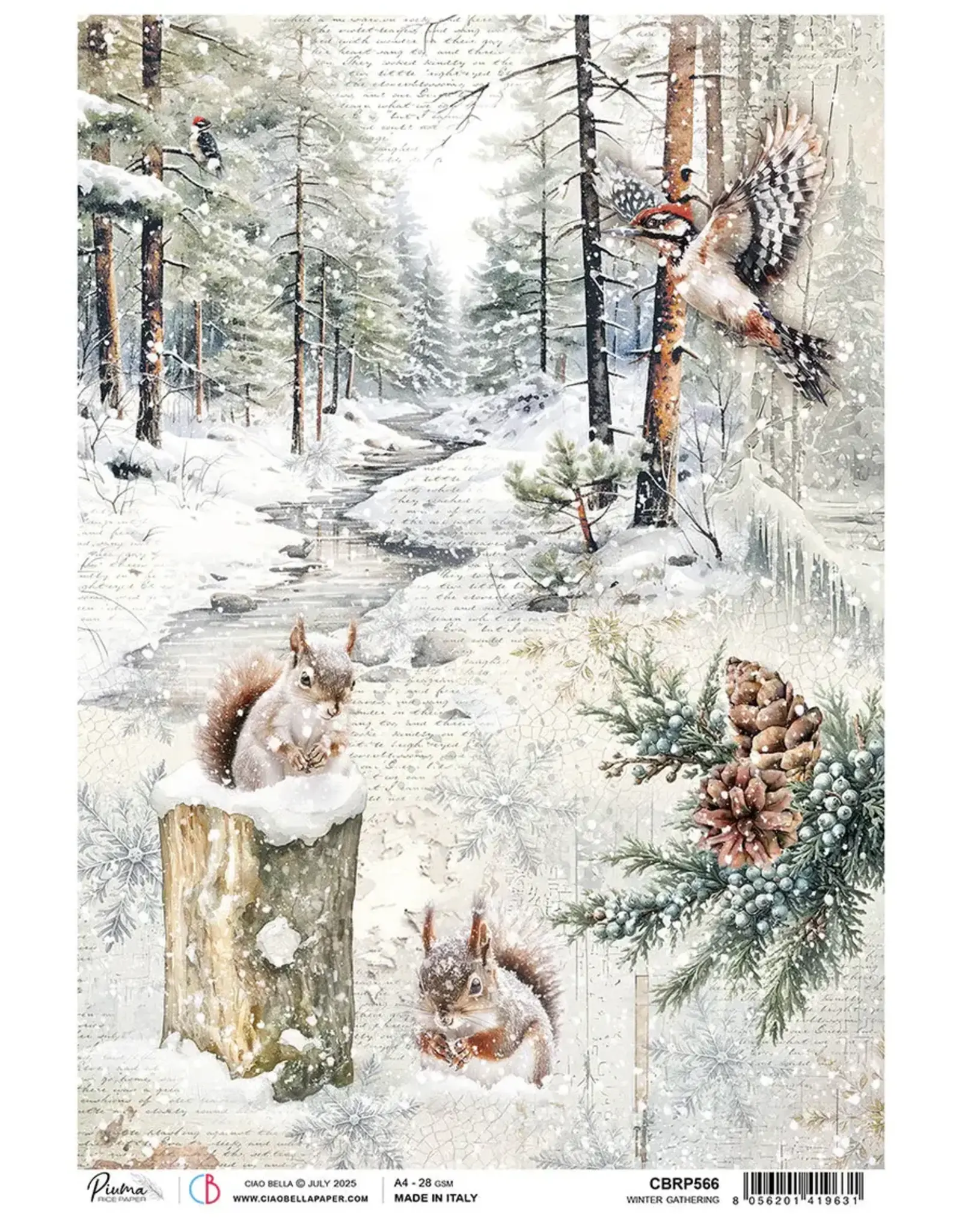 CIAO BELLA CIAO BELLA A WINTER GATHERING A4 RICE PAPER
