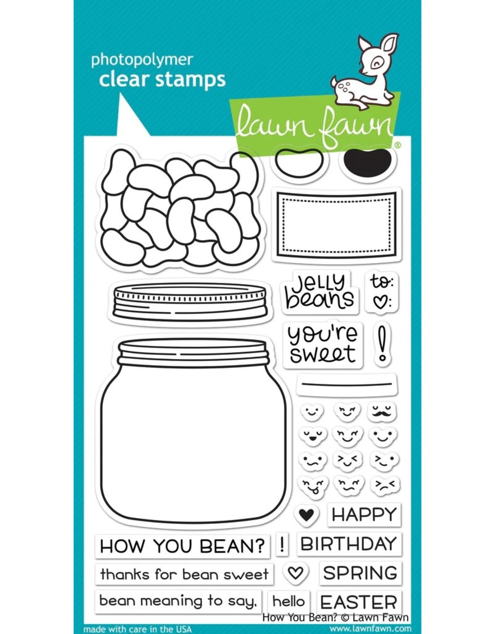 LAWN FAWN LAWN FAWN HOW YOU BEEN? CLEAR STAMP SET