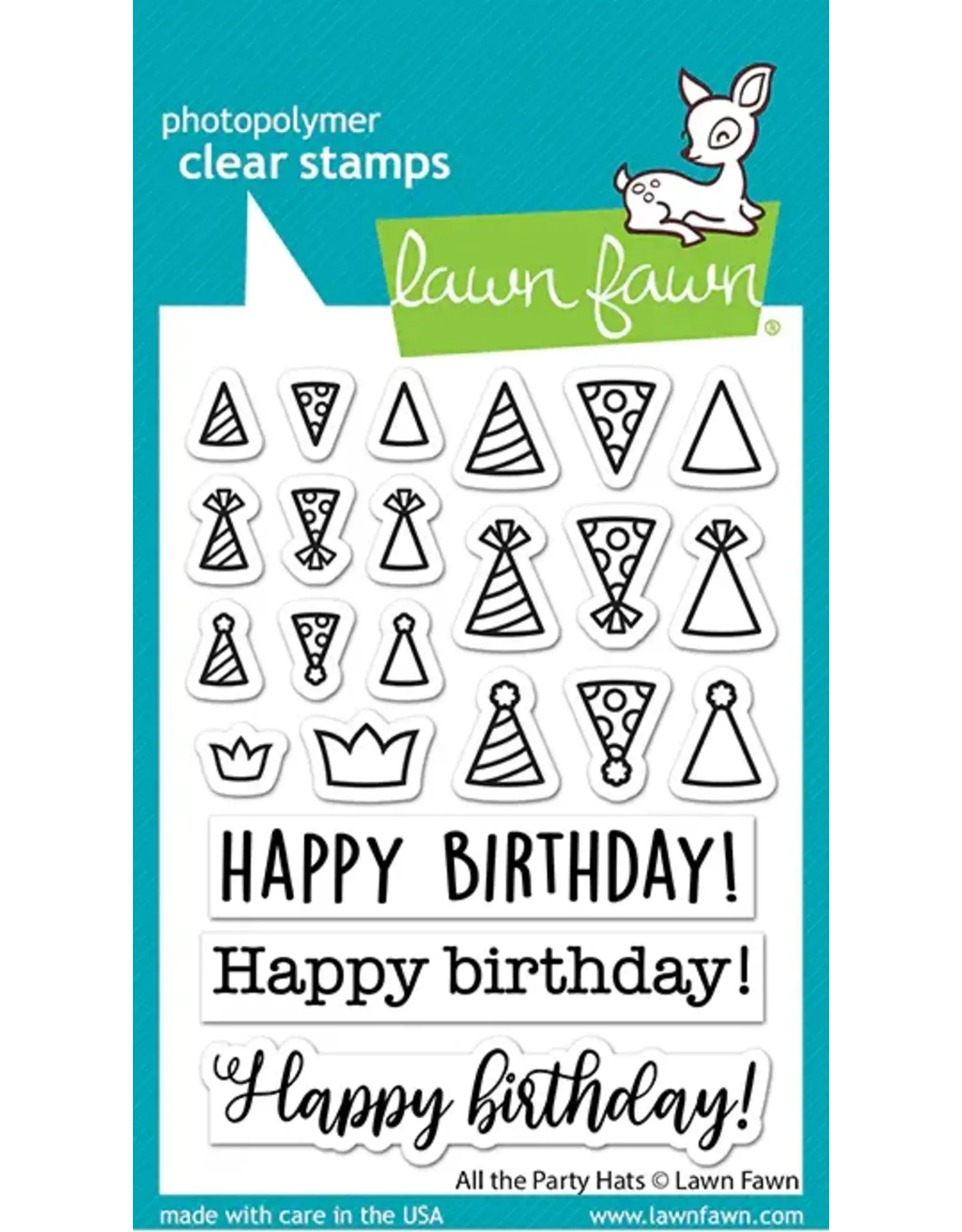 LAWN FAWN LAWN FAWN ALL THE PARTY HATS CLEAR STAMP SET