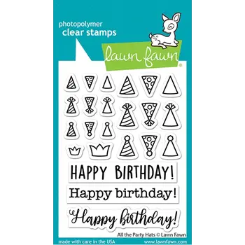 LAWN FAWN LAWN FAWN ALL THE PARTY HATS CLEAR STAMP SET